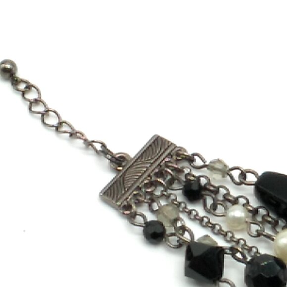 Lia Sophia VIXEN MOP, Faux Pearl, Acrylic & Glass Beaded Multi-Strand Bracelet - Picture 4 of 12